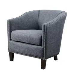 Blue Emery Barrel Accent Chair
