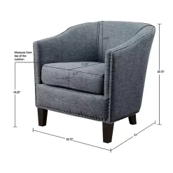 Blue Emery Barrel Accent Chair