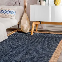 Blue Everson Woven Area Rug, 8x10