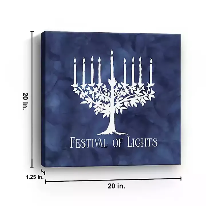 Blue Festival of Lights Canvas Art Print