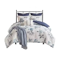 Blue Floral 7-pc. Full/Queen Comforter Set