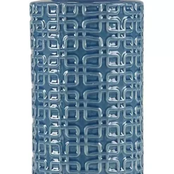 Blue Geometric Ceramic Table Lamp