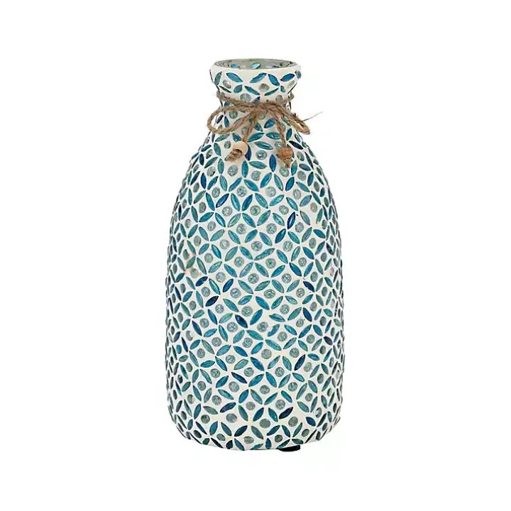 Blue Glass Mosaic Vase