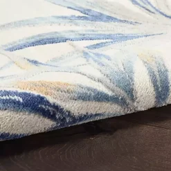 Blue Grand Leaf Coastal Area Rug, 7x9