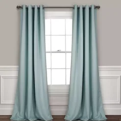 Blue Insulated Blackout Curtain Panel Set, 108 in.