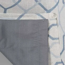 Blue Interlock Single Curtain Panel, 84 in.