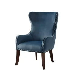 Blue Ivey Button Tufted Accent Chair