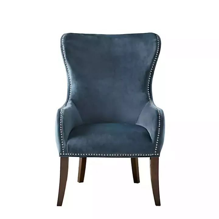 Blue Ivey Button Tufted Accent Chair