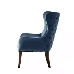 Blue Ivey Button Tufted Accent Chair