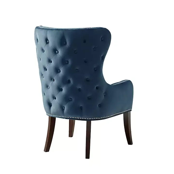 Blue Ivey Button Tufted Accent Chair