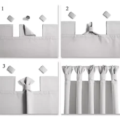 Blue Knotted Curtain Panel Set, 84 in.