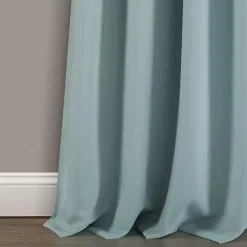Blue Knotted Curtain Panel Set, 95 in.