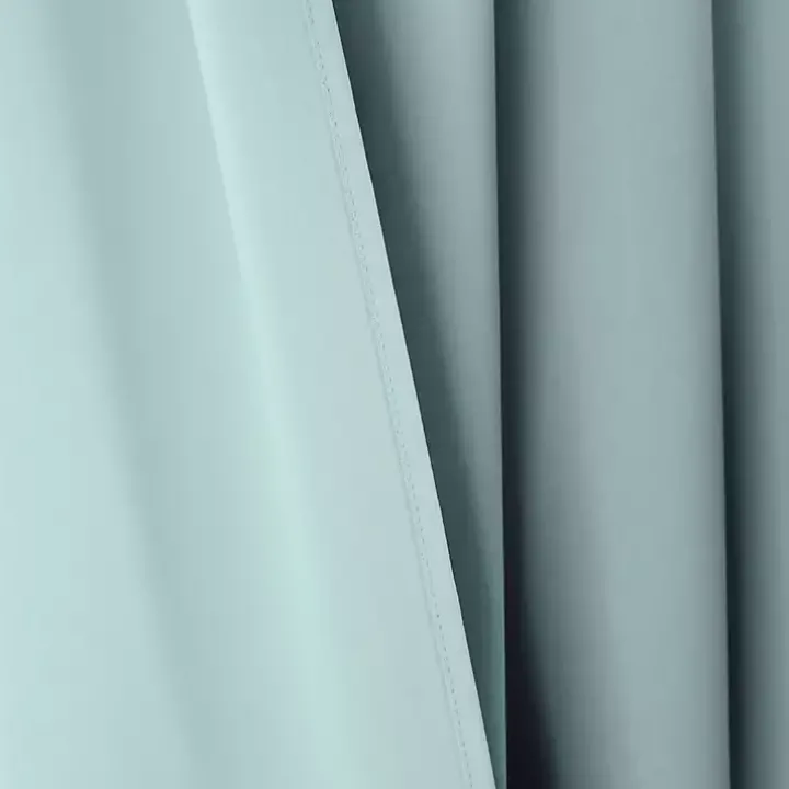 Blue Knotted Curtain Panel Set, 95 in.