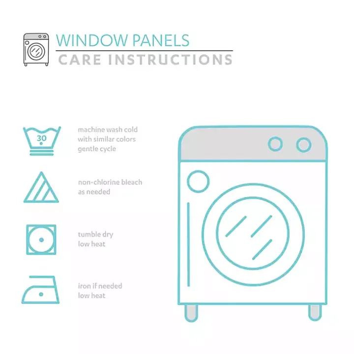 Blue Knotted Curtain Panel Set, 95 in.