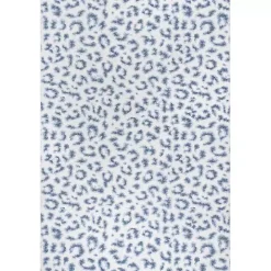 Blue Leopard Spots Washable Runner
