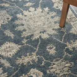 Blue Lush Vines Area Rug, 4x6