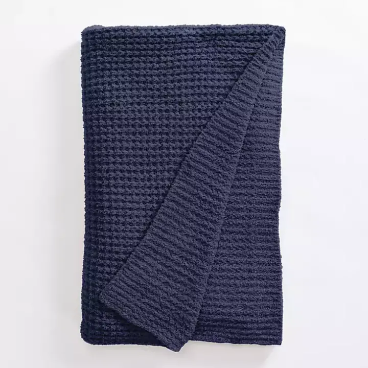 Blue Luxury Knit Throw