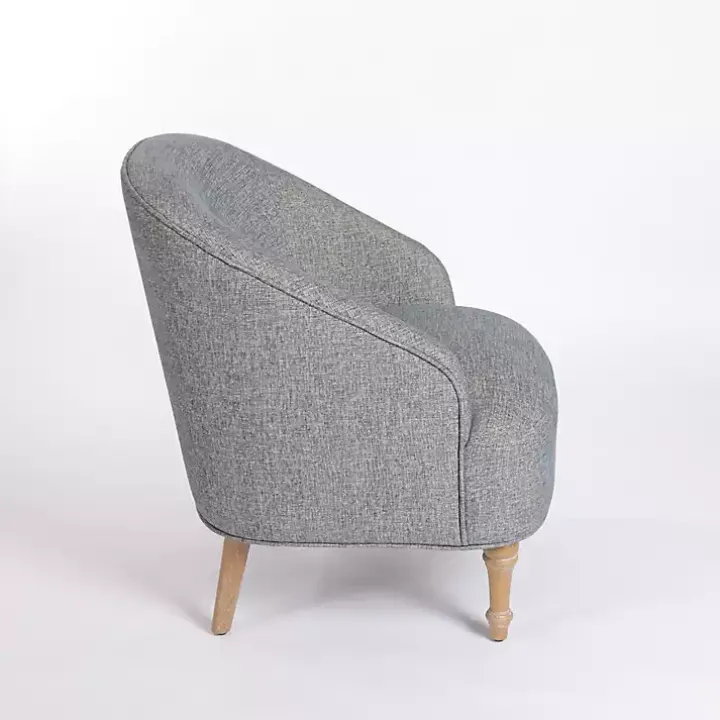 Blue Maria Curved Accent Chair