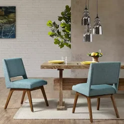 Blue Mid-Century Modern Dining Chairs, Set of 2