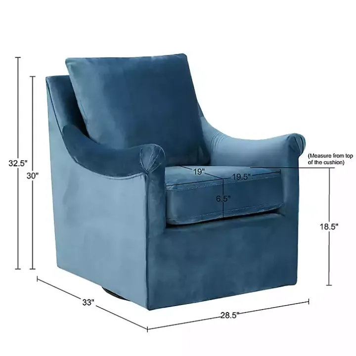 Blue Mora Swivel Accent Chair