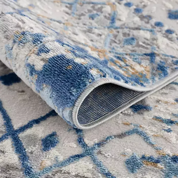 Blue Moroccan Area Rug, 5x7