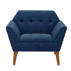 Blue Newman Mid-Century Accent Chair