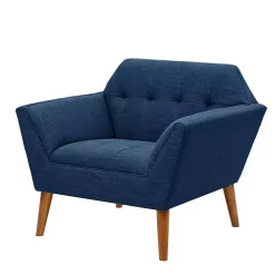 Blue Newman Mid-Century Accent Chair