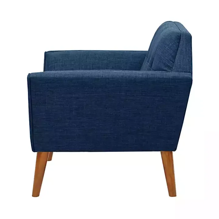 Blue Newman Mid-Century Accent Chair