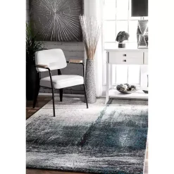 Blue Nora Abstract Area Rug, 5x8