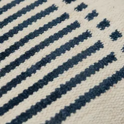 Blue Offset Colorblock Stripe Throw Pillow