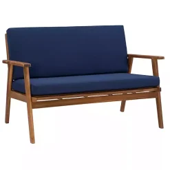 Blue 4-pc. Acacia Wood Outdoor Living Set