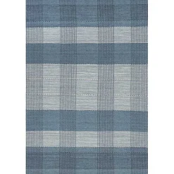 Blue Plaid Emily Henderson x RugsUSA Area Rug, 5x8