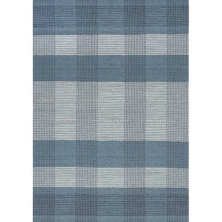 Blue Plaid Emily Henderson x RugsUSA Area Rug, 5x8