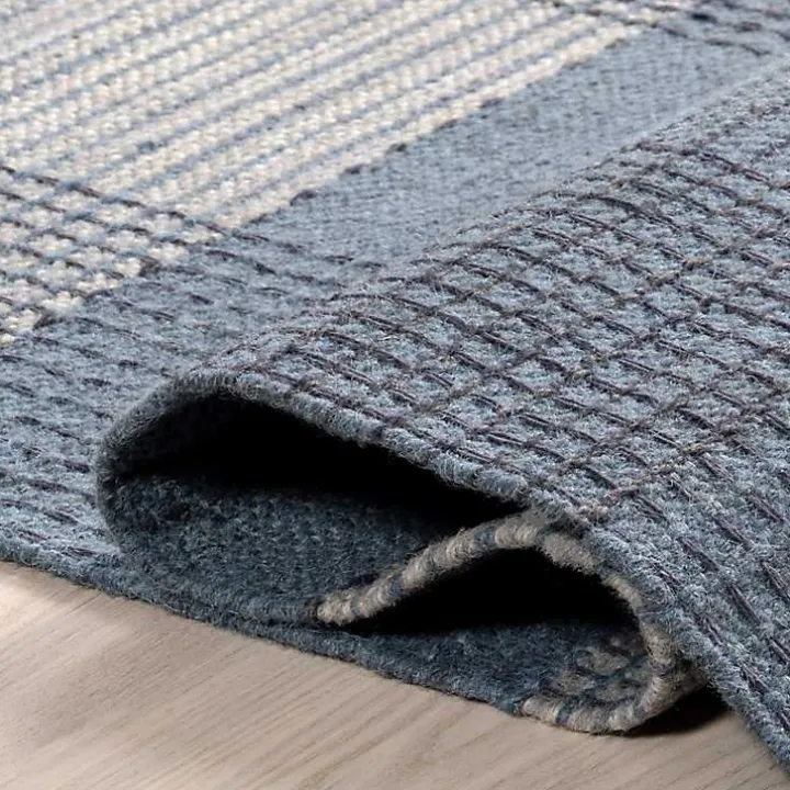 Blue Plaid Emily Henderson x RugsUSA Area Rug, 5x8