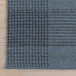 Blue Plaid Emily Henderson x RugsUSA Area Rug, 5x8