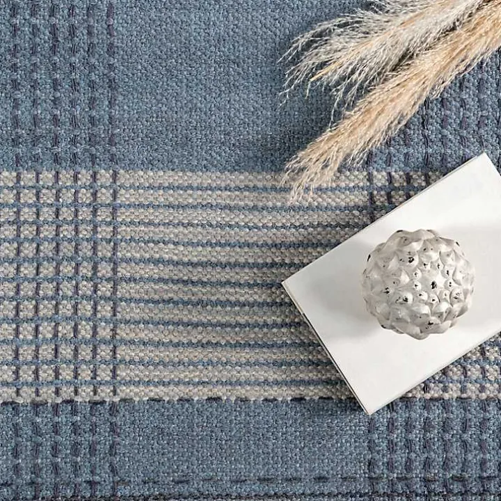 Blue Plaid Emily Henderson x RugsUSA Area Rug, 4x6