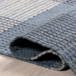 Blue Plaid Emily Henderson x RugsUSA Area Rug, 3x5