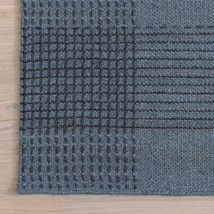 Blue Plaid Emily Henderson x RugsUSA Area Rug, 3x5