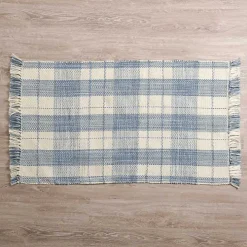 Blue Plaid Leland Scatter Rug