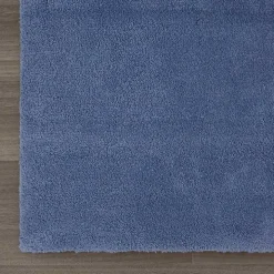 Blue Plush Microfiber Bath Mat, 20x30