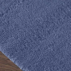 Blue Plush Microfiber Bath Mat, 20x30