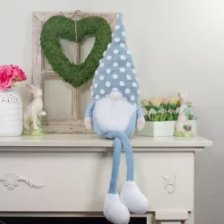 Blue Polka Dotted Gnome Shelf Sitter