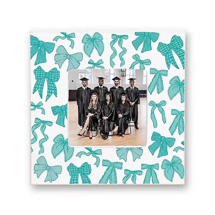 Blue Preppy Bows Picture Frame