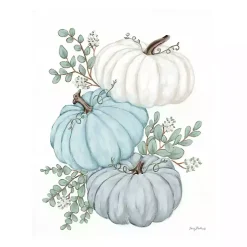 Blue Pumpkin Trio Canvas Art Print