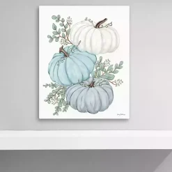 Blue Pumpkin Trio Canvas Art Print