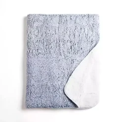 Blue Reversible Sherpa Throw