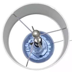 Blue Rippled Glass Droplet Table Lamp