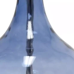 Blue Rippled Glass Droplet Table Lamp