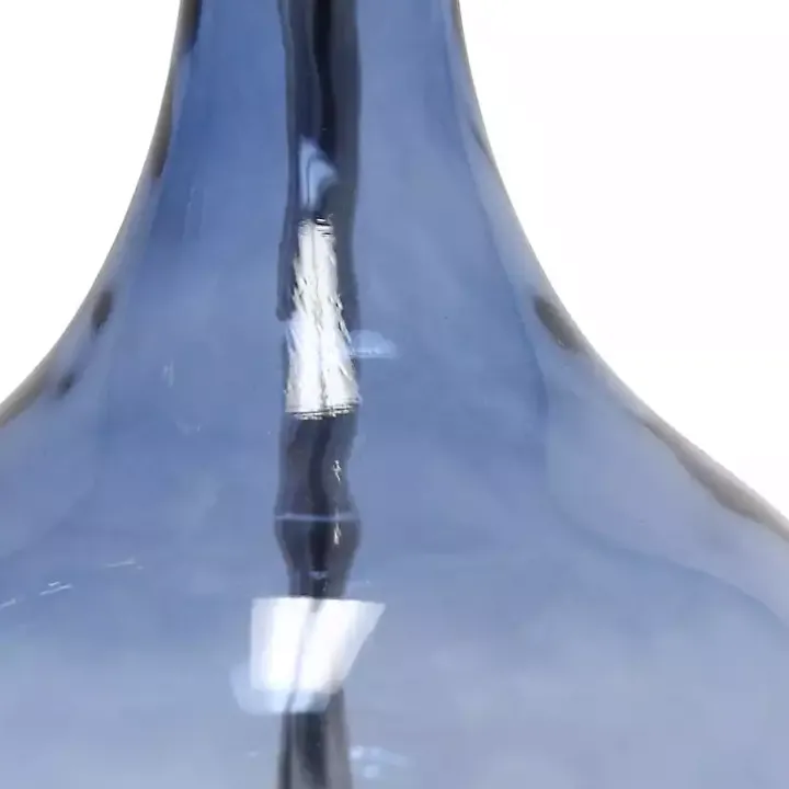 Blue Rippled Glass Droplet Table Lamp