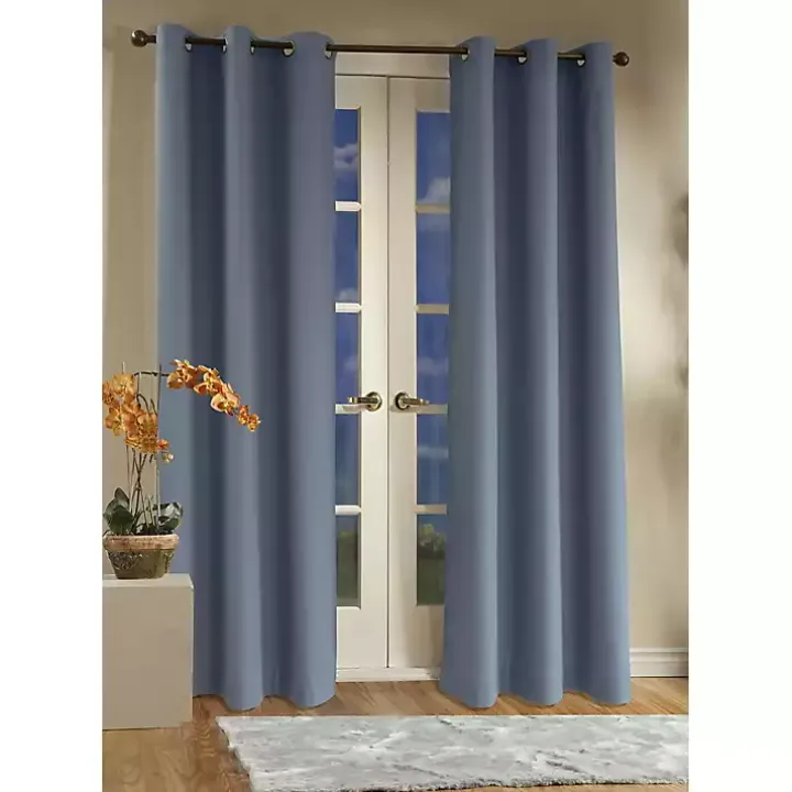 Blue Room Darkening Curtain Panel Set, 84 in.